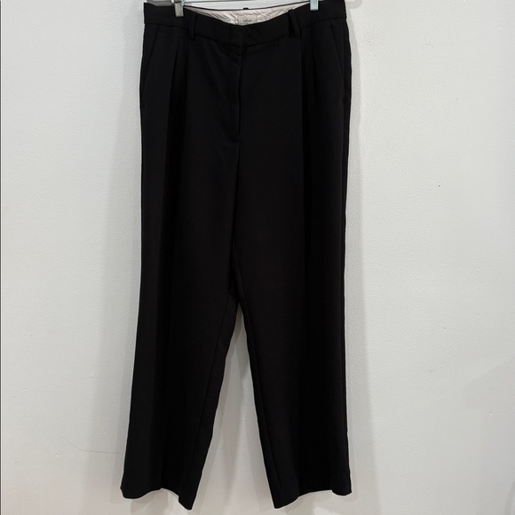 Aritzia Wilfred Black Wide Leg High Rise Pants, Size 16 - Picture 2 of 14